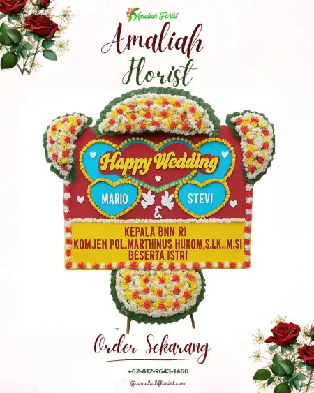 Papan Bunga Pernikahan Gondomanan